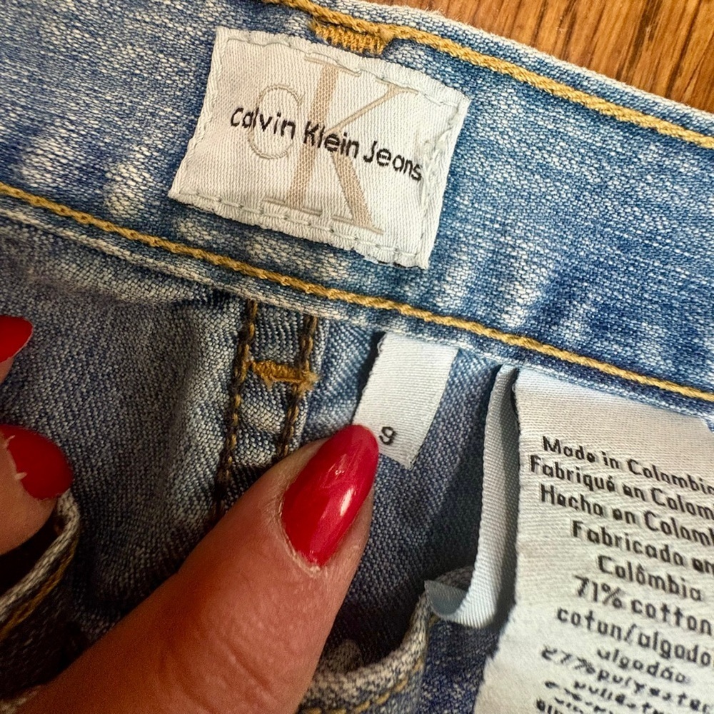 Vintage Y2K Calvin Klein Jeans Light Wash Low Rise Flare Denim Size 9 Fits a 26 - Picture 3 of 12